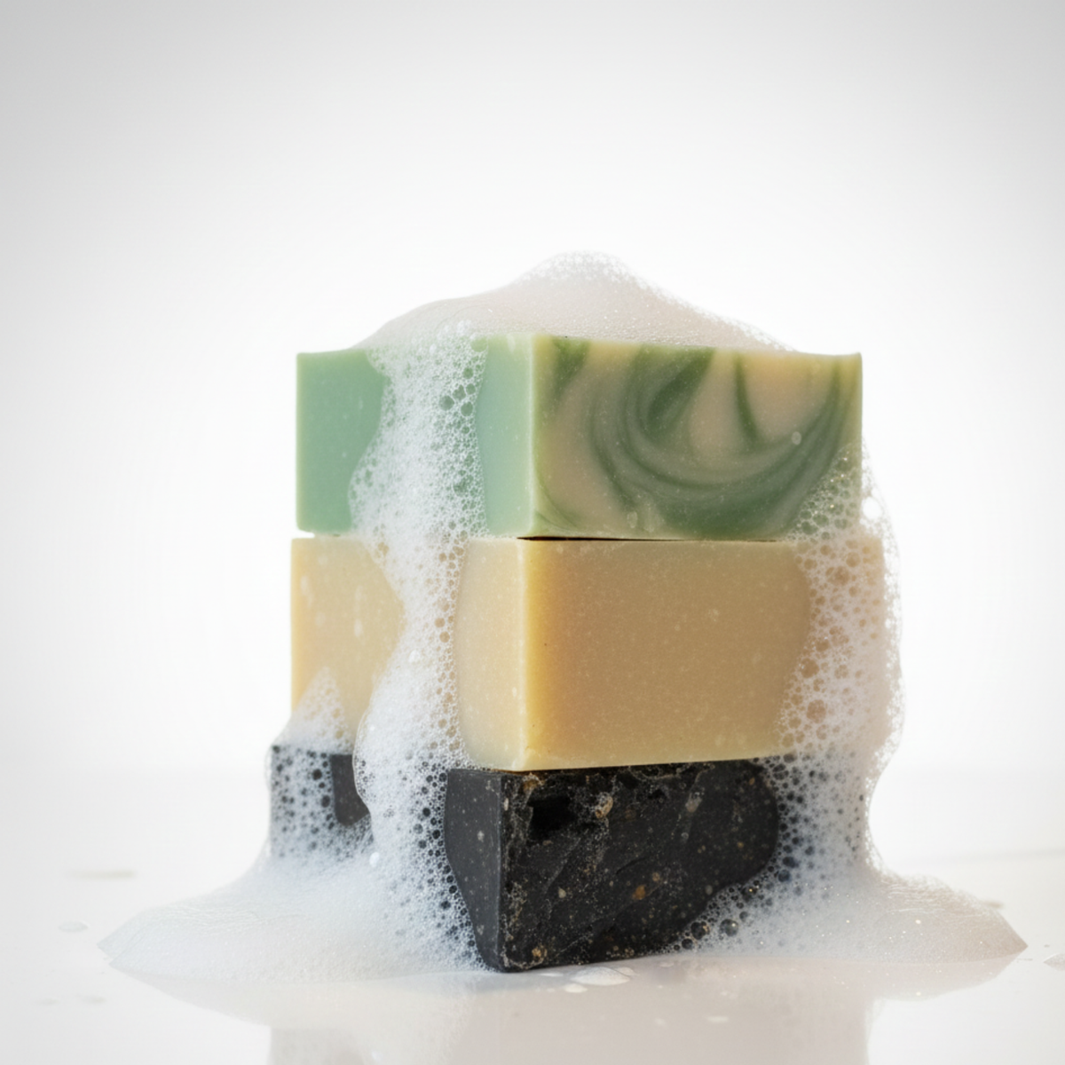 All Natural Men's Bar Soap - Pine Tar, Bay Rum and Fresh Aloe Soap (Variety Pack of 3) Net Weight 3x5oz