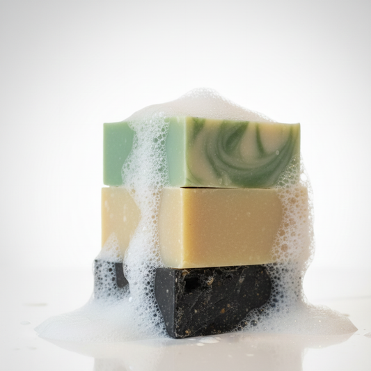 All Natural Men's Bar Soap - Pine Tar, Bay Rum and Fresh Aloe Soap (Variety Pack of 3) Net Weight 3x5oz