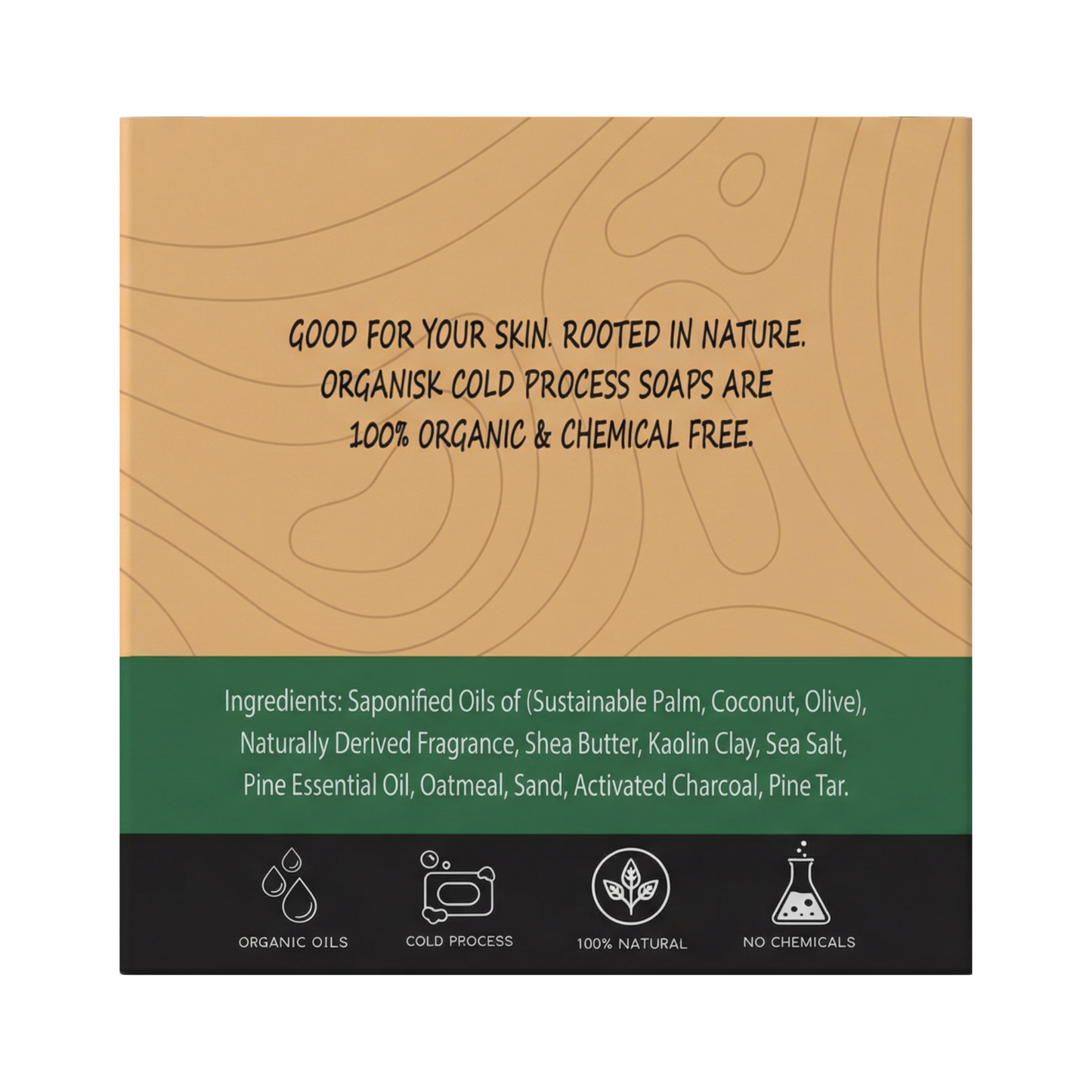 All Natural Men's Bar Soap - Pine Tar Soap - Net Weight 5oz