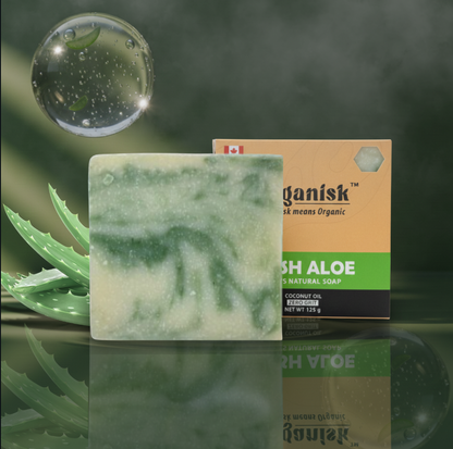 All Natural Men's Bar Soap - Fresh Aloe Soap - Net Weight 5oz