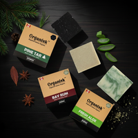 All Natural Men's Bar Soap - Pine Tar, Bay Rum and Fresh Aloe Soap (Variety Pack of 3) Net Weight 3x5oz