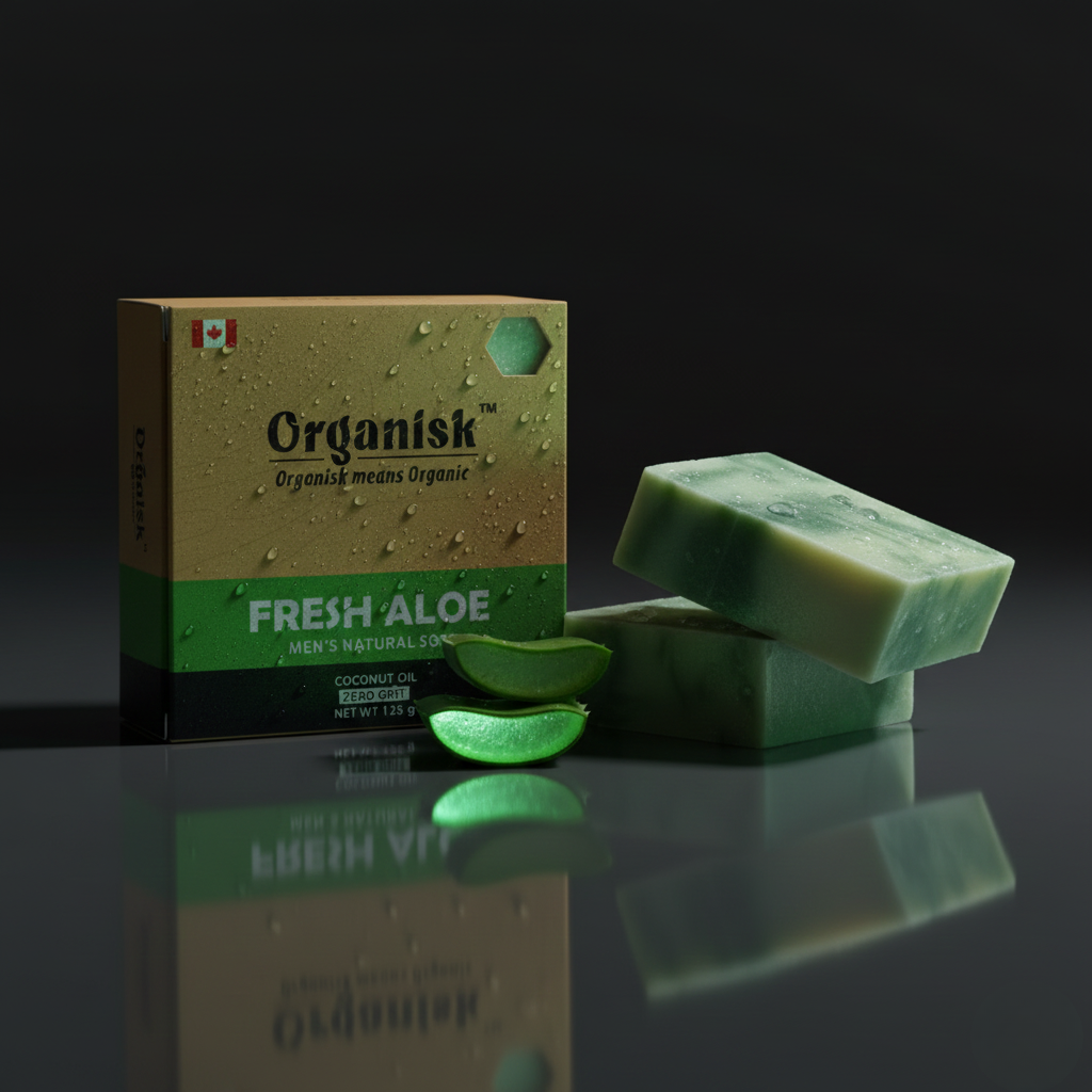 All Natural Men's Bar Soap - Fresh Aloe Soap - Net Weight 5oz