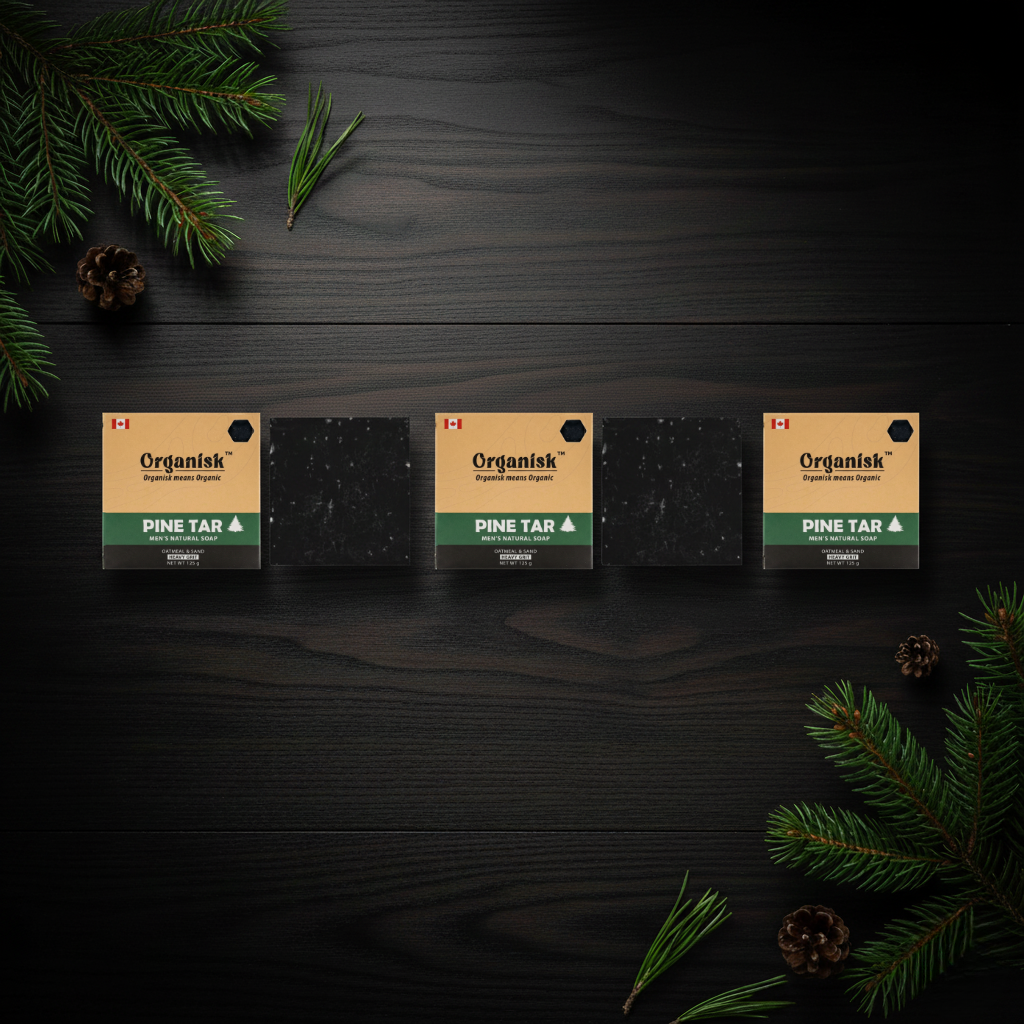 All Natural Men's Bar Soap - Pine Tar Soap (Pack Of 3)
