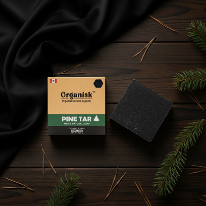 All Natural Men's Bar Soap - Pine Tar Soap - Net Weight 5oz